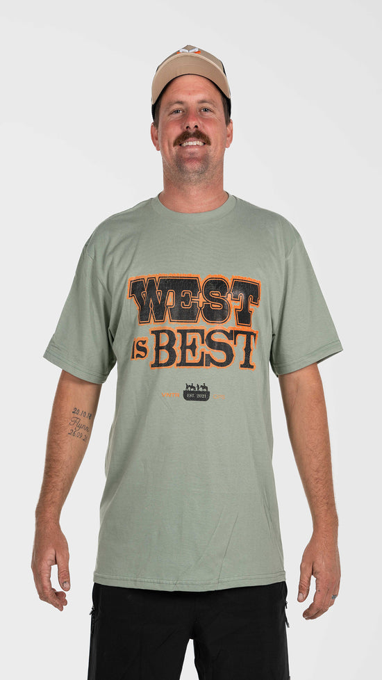 West Is Best T-Shirt - Sage